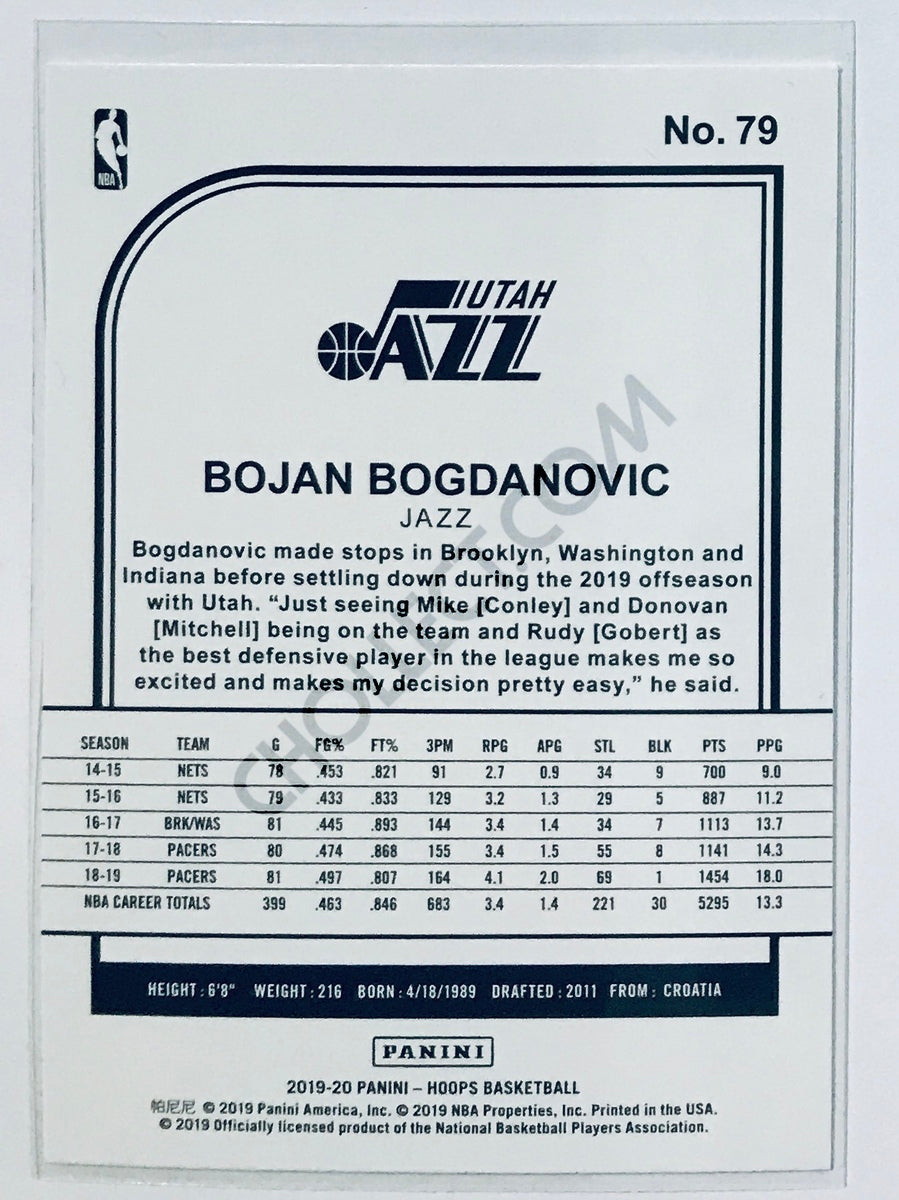 Bojan Bogdanovic - Utah Jazz 2019-20 Panini NBA Hoops #79