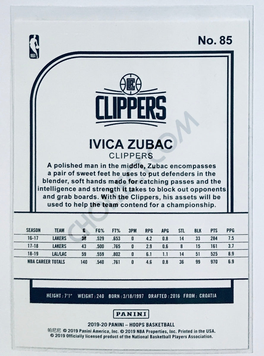 Ivica Zubac - Los Angeles Clippers 2019-20 Panini NBA Hoops #85