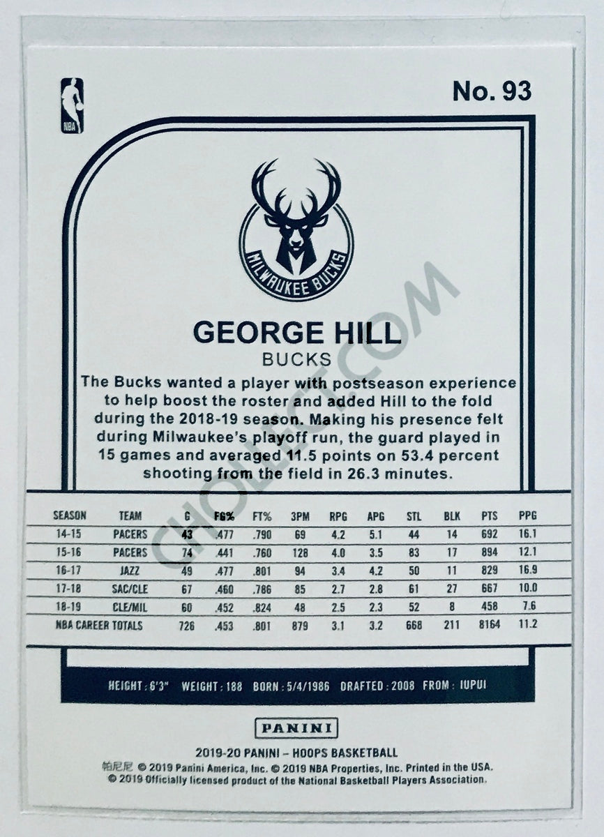 George Hill - Milwaukee Bucks 2019-20 Panini NBA Hoops #93