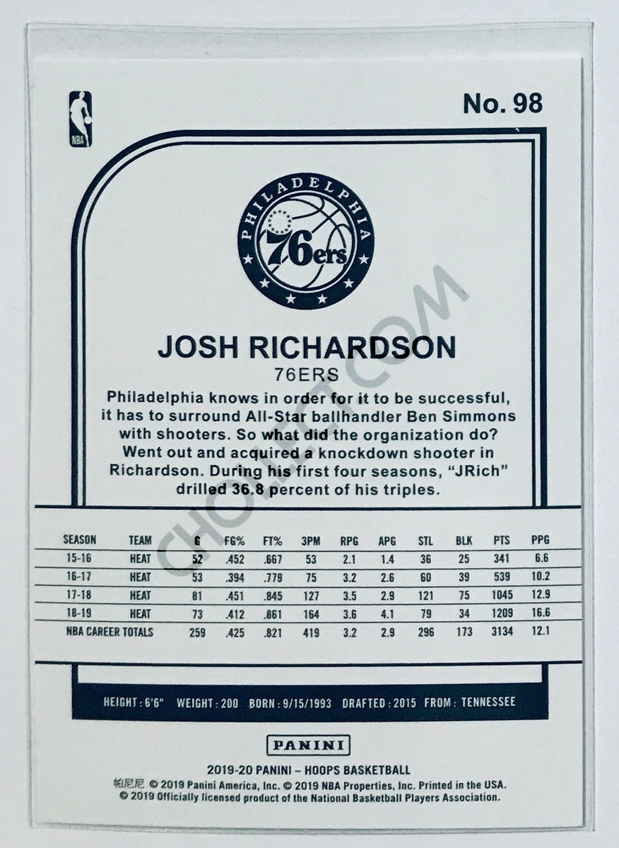 Josh Richardson - Philadelphia 76ers 2019-20 Panini NBA Hoops #98