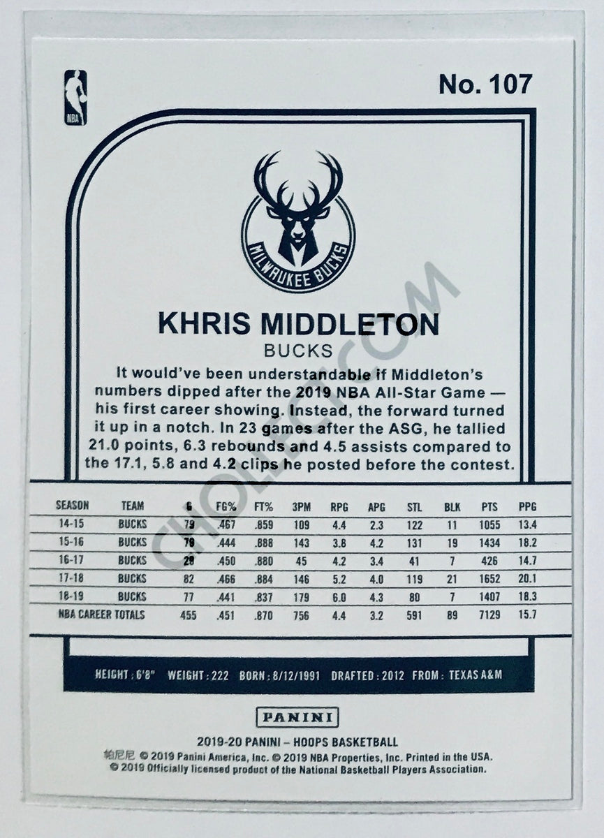 Khris Middleton - Milwaukee Bucks 2019-20 Panini NBA Hoops #107