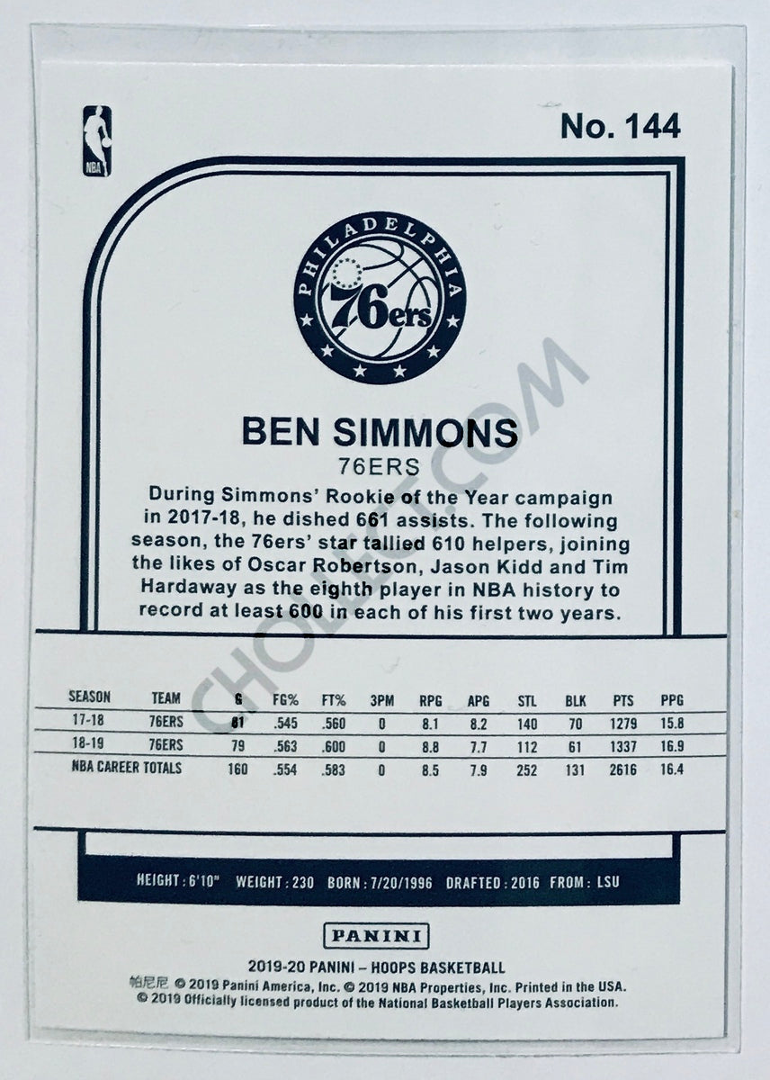 Ben Simmons - Philadelphia 76ers 2019-20 Panini NBA Hoops #144