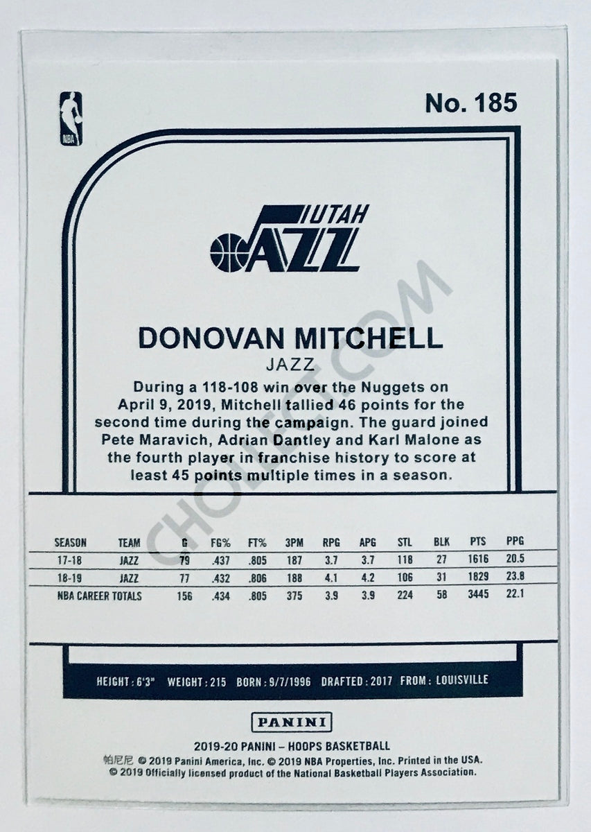 Donovan Mitchell - Utah Jazz 2019-20 Panini NBA Hoops #185