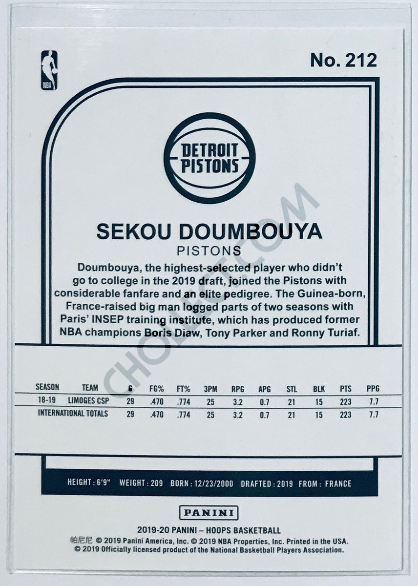 Sekou Doumbouya - Detroit Pistons 2019-20 Panini NBA Hoops RC Rookie #212