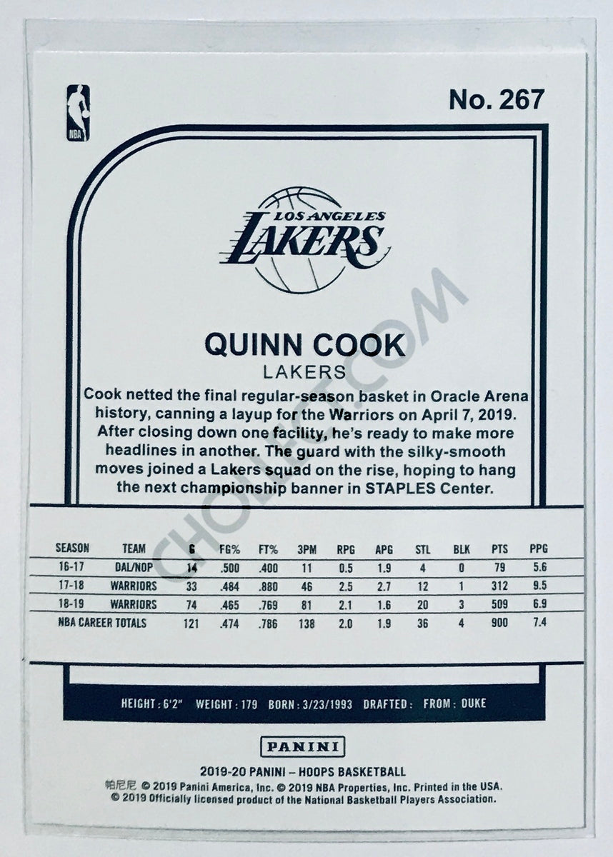 Quinn Cook - Los Angeles Lakers 2019-20 Panini NBA Hoops #267