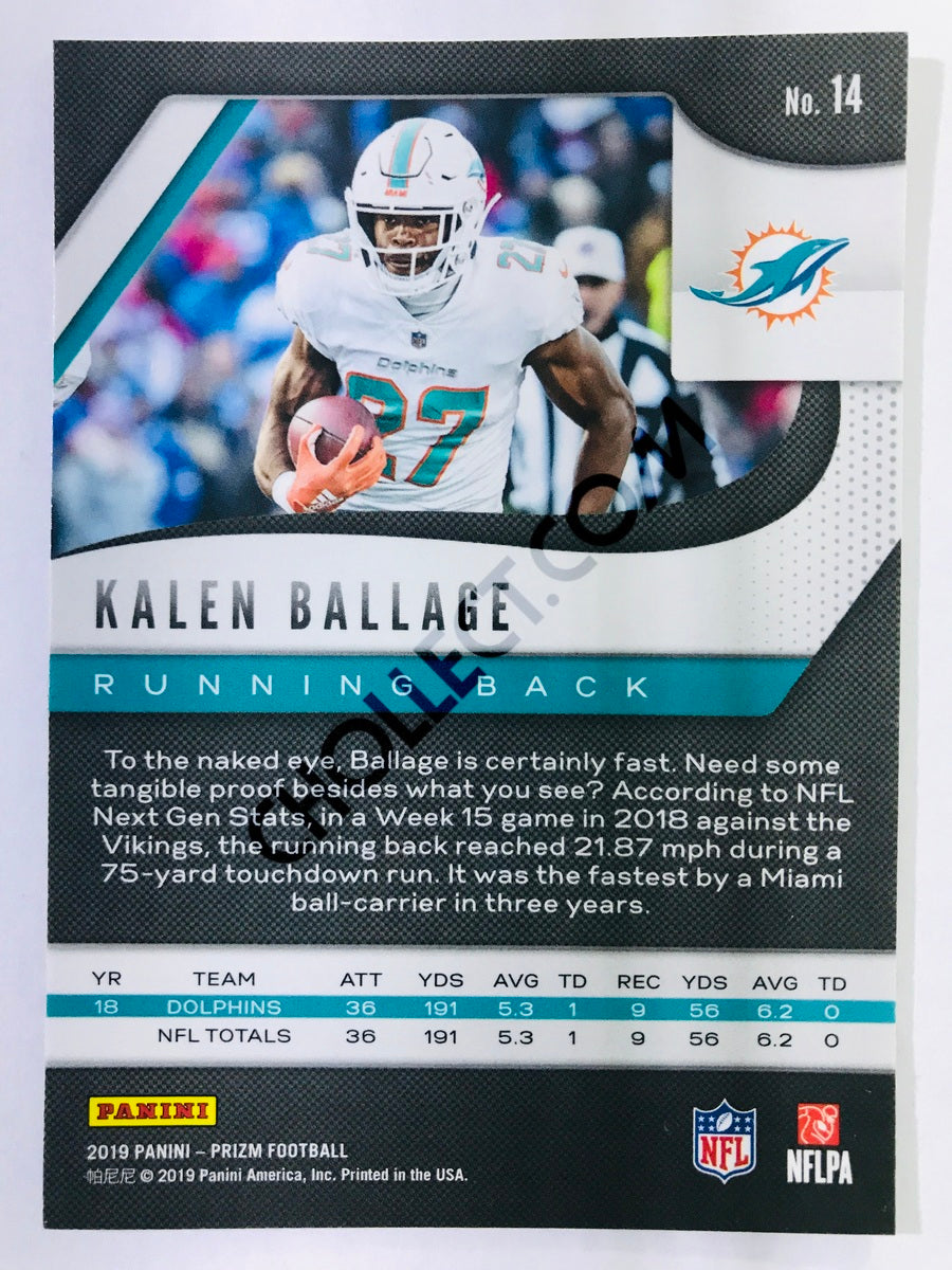 Kalen Ballage - Miami Dolphins 2019-20 Panini Prizm #14