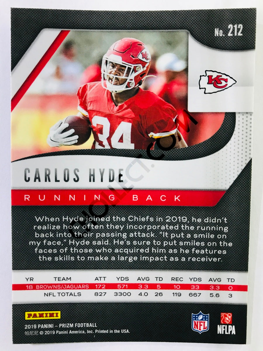 Carlos Hyde - Kansas City Chiefs 2019-20 Panini Prizm #212