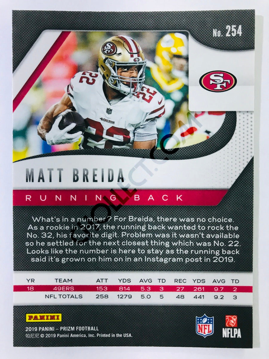 Matt Breida - San Francisco 49ers 2019-20 Panini Prizm #254