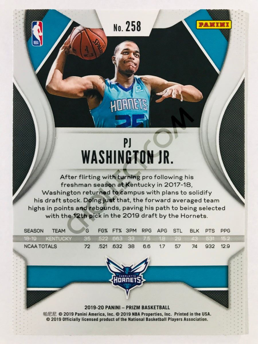 PJ Washington Jr. - Charlotte Hornets 2019-20 Panini Prizm RC Rookie #258