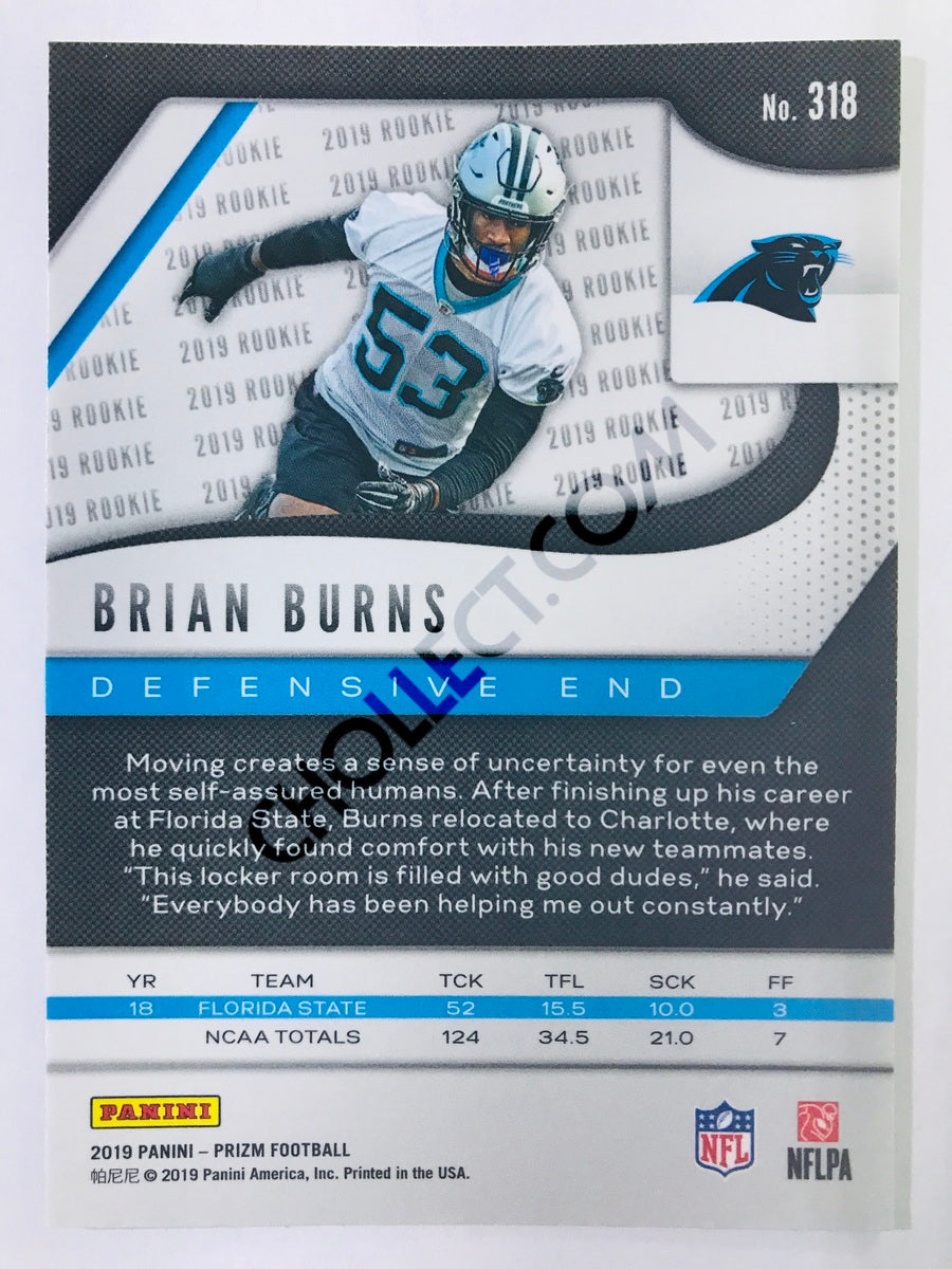 Brian Burns - Carolina Panthers 2019-20 Panini Prizm RC Rookie #318