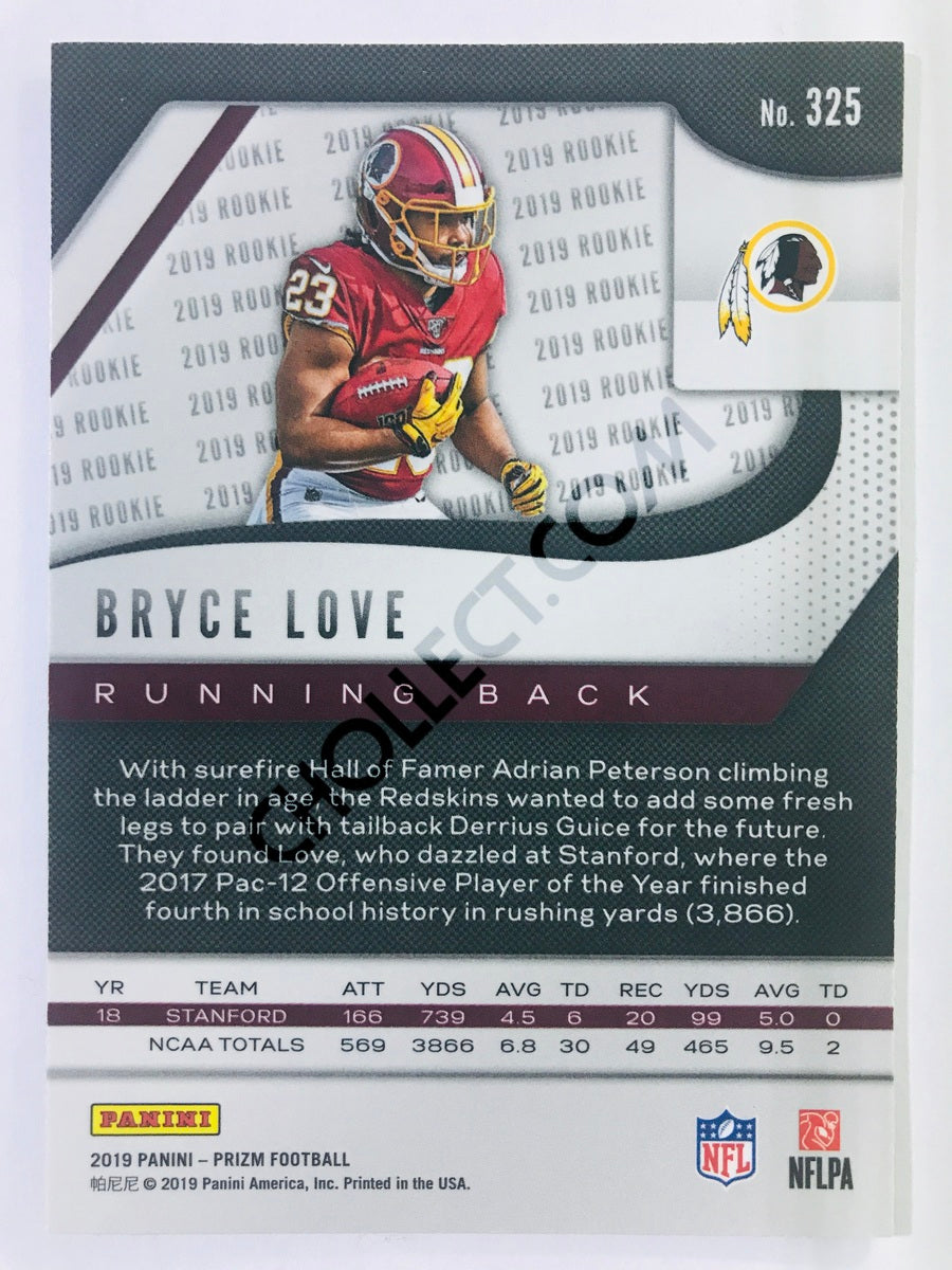 Bryce Love - Washington Redskins 2019-20 Panini Prizm RC Rookie #325