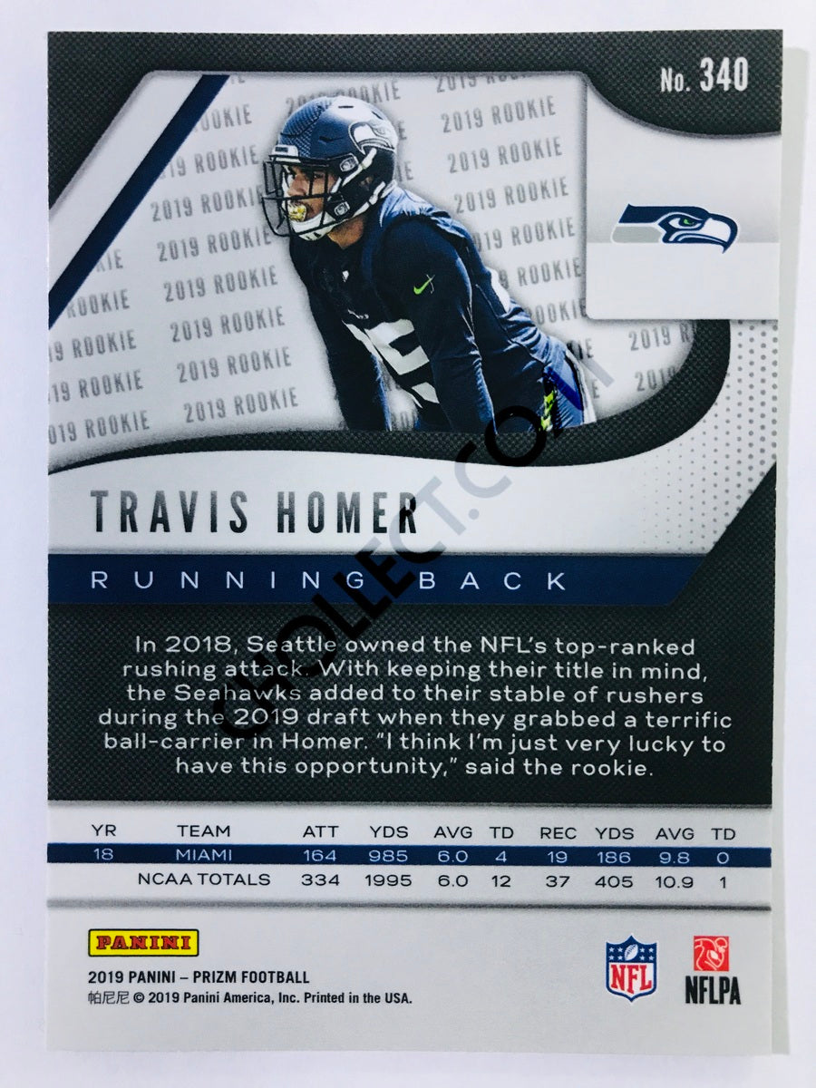 Travis Homer - Seattle Seahawks 2019-20 Panini Prizm RC Rookie #340