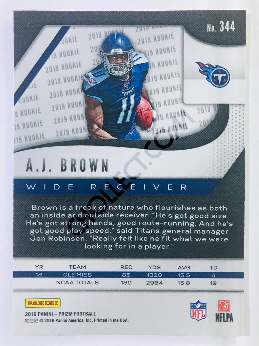 A.J. Brown - Tennessee Titans 2019-20 Panini Prizm RC Rookie #344