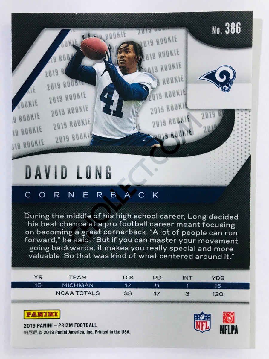 David Long - Los Angeles Rams 2019-20 Panini Prizm RC Rookie #386