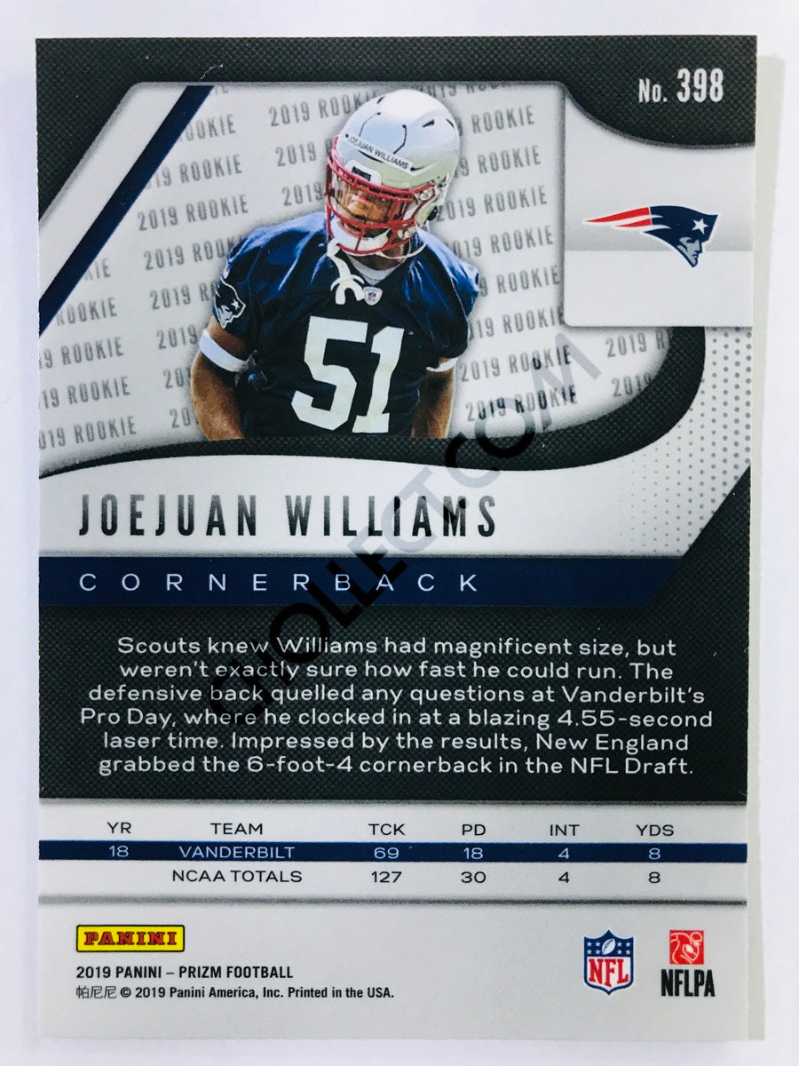 Joejuan Williams - New England Patriots 2019-20 Panini Prizm RC Rookie #398