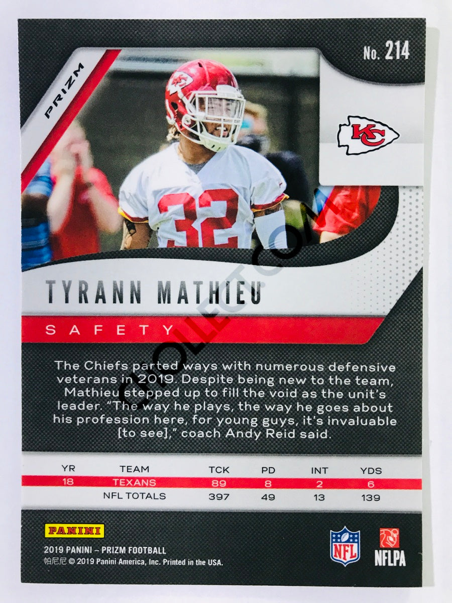 Tyrann Mathieu - Kansas City Chiefs 2019-20 Panini Prizm Red/White/Blue Parallel #214