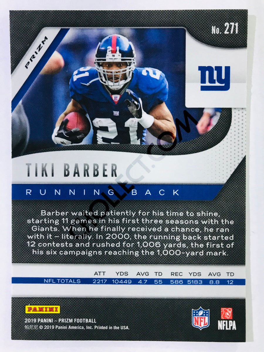 Tiki Barber - New York Giants 2019-20 Panini Prizm Red/White/Blue Parallel #271