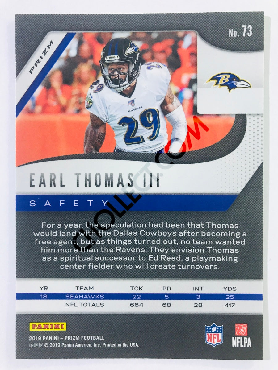 Earl Thomas III - Baltimore Ravens 2019-20 Panini Prizm Neon Green Pulsar Parallel #73