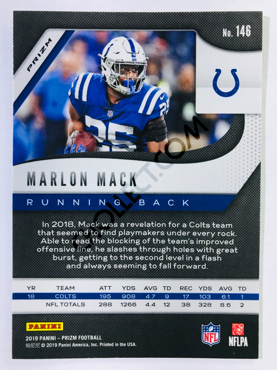 Marlon Mack - Indianapolis Colts 2019-20 Panini Prizm Neon Green Pulsar Parallel #146