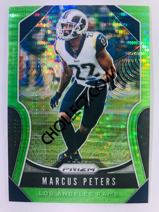 Marcus Peters - Los Angeles Rams 2019-20 Panini Prizm Neon Green Pulsar Parallel #246