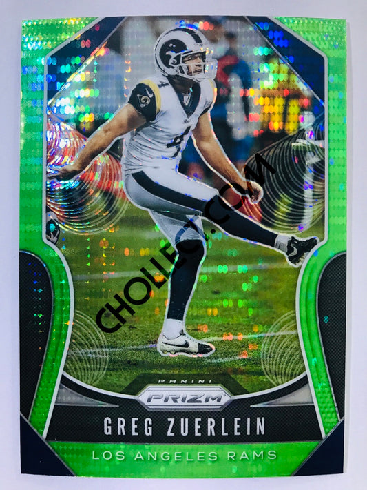 Greg Zuerlein - Los Angeles Rams 2019-20 Panini Prizm Neon Green Pulsar Parallel #247