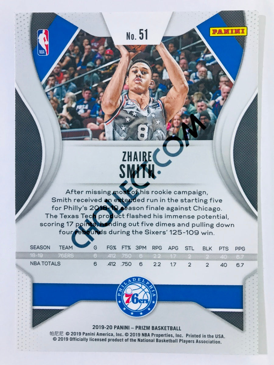 Zhaire Smith - Philadelphia 76ers 2019-20 Panini Prizm #51