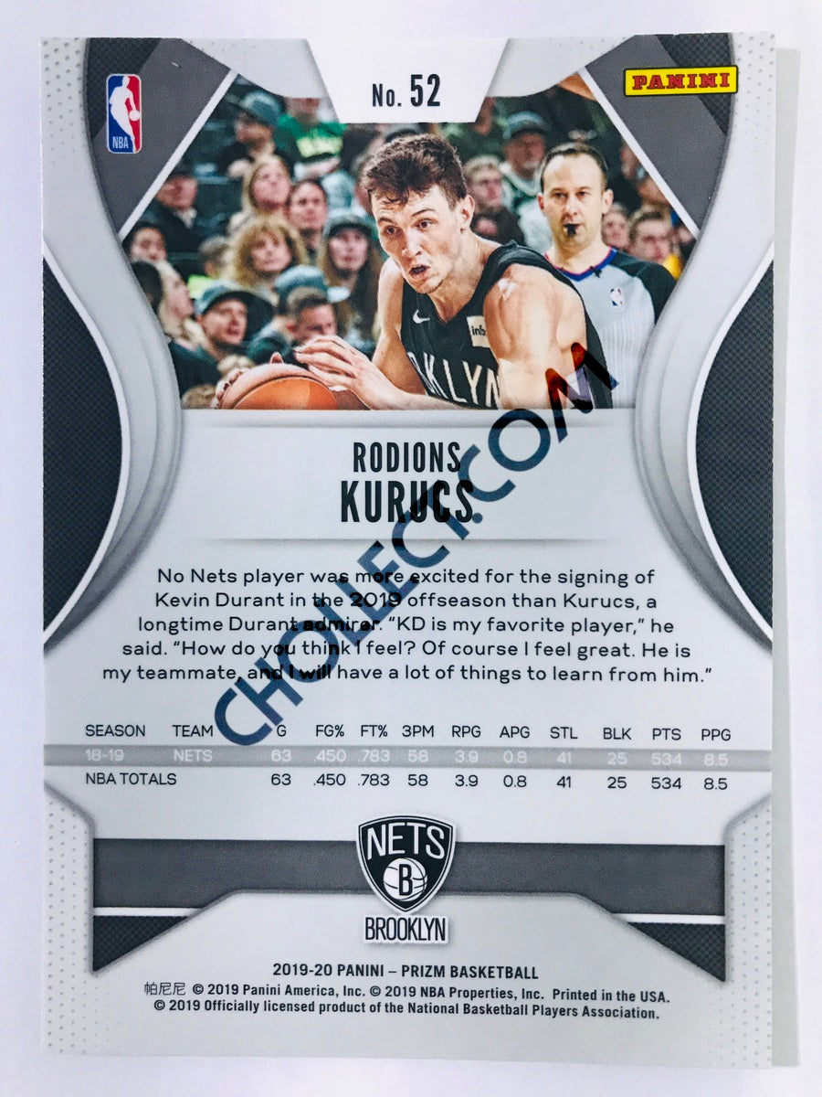 Rodions Kurucs - Brooklyn Nets 2019-20 Panini Prizm #52