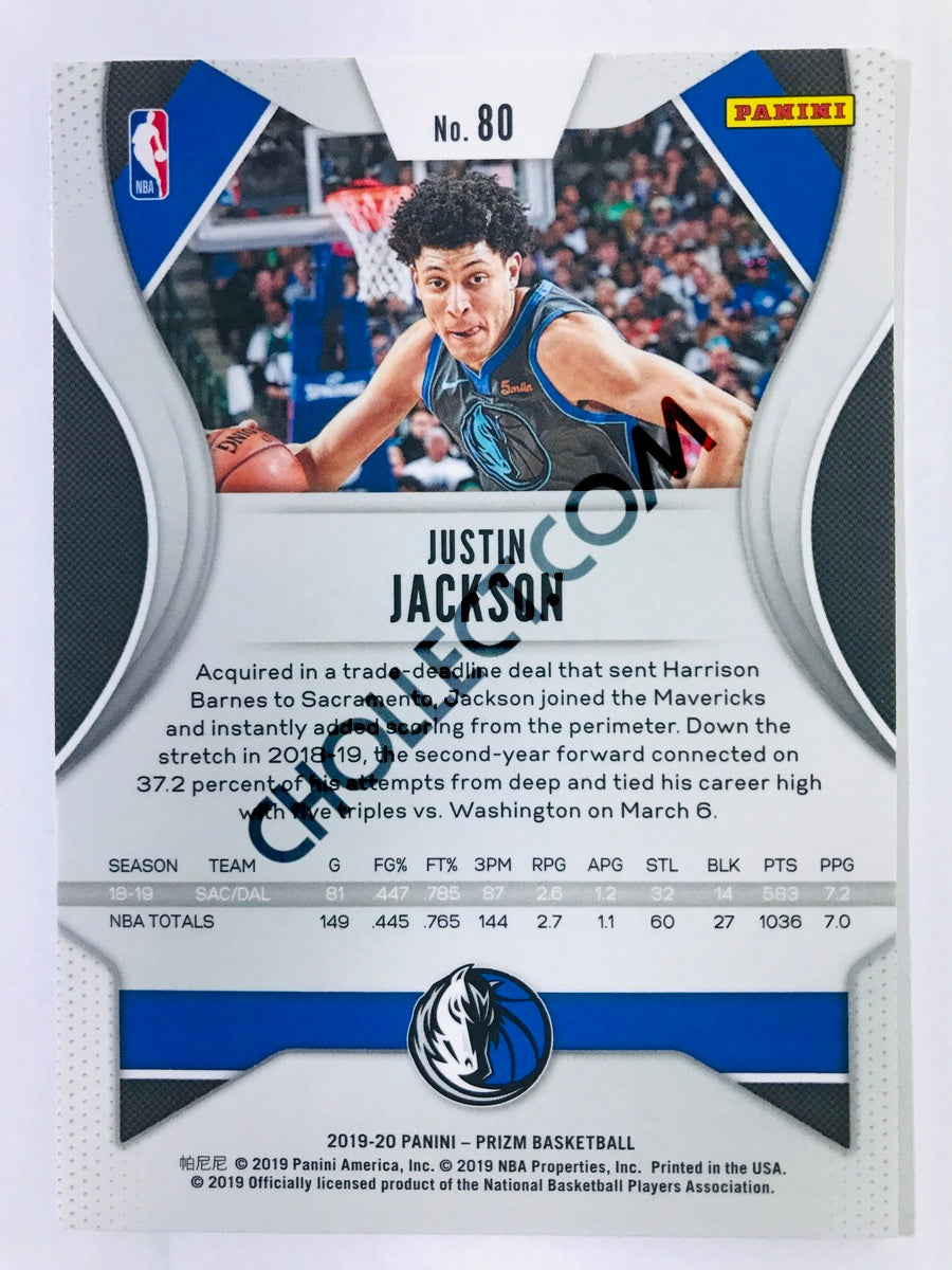 Justin Jackson - Dallas Mavericks 2019-20 Panini Prizm #80