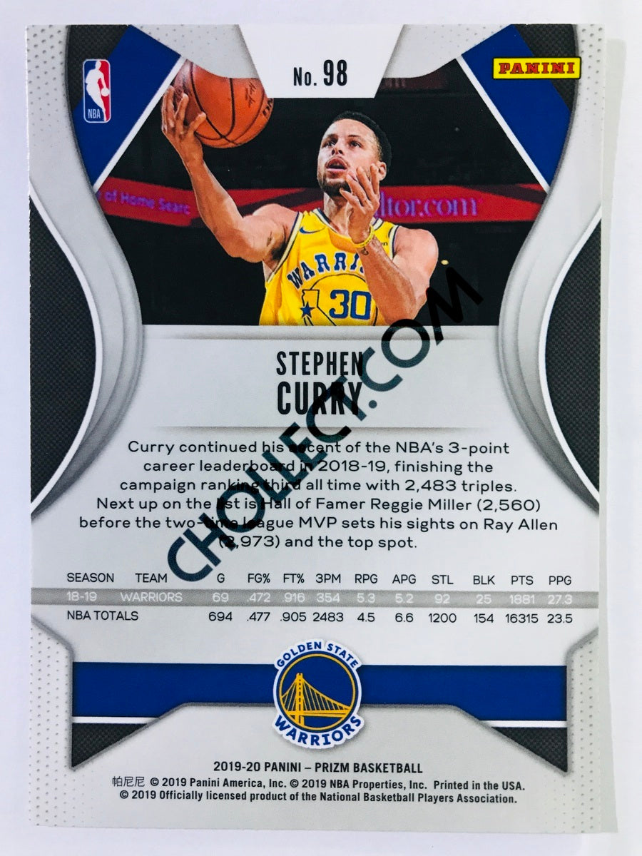 Stephen Curry - Golden State Warriors 2019-20 Panini Prizm #98