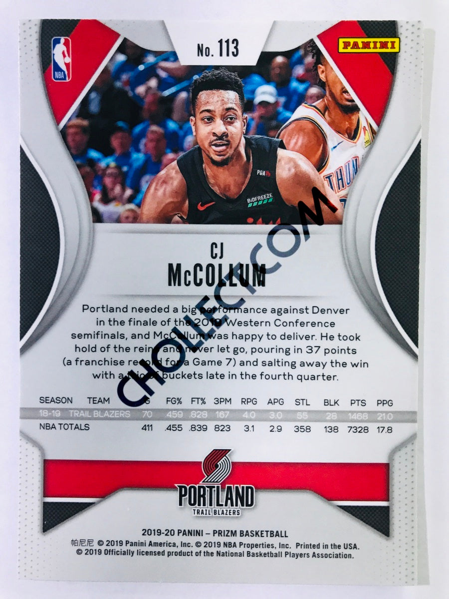 CJ McCollum - Portland Trail Blazers 2019-20 Panini Prizm #113