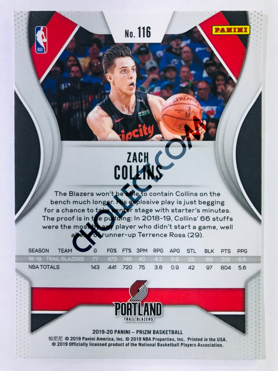 Zach Collins - Portland Trail Blazers 2019-20 Panini Prizm #116