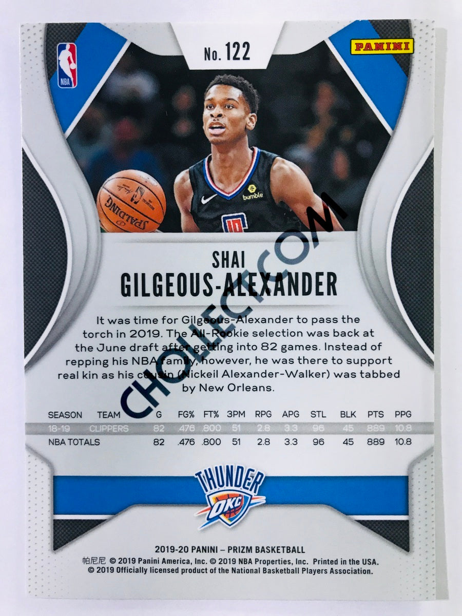 Shai Gilgeous-Alexander - Oklahoma City Thunder 2019-20 Panini Prizm #122