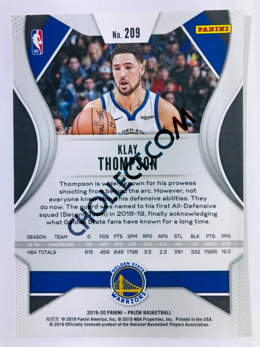 Klay Thompson - Golden State Warriors 2019-20 Panini Prizm #209