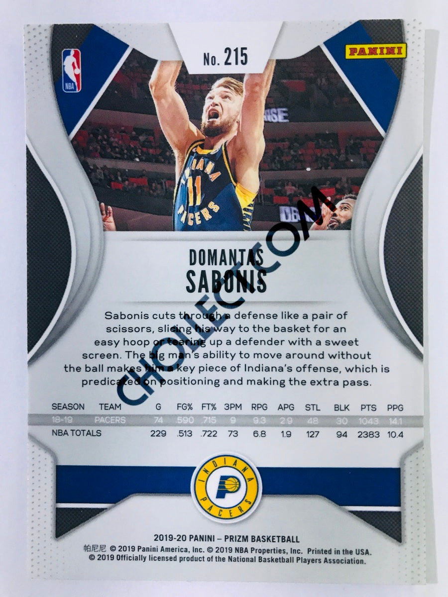 Domantas Sabonis - Indiana Pacers 2019-20 Panini Prizm #215