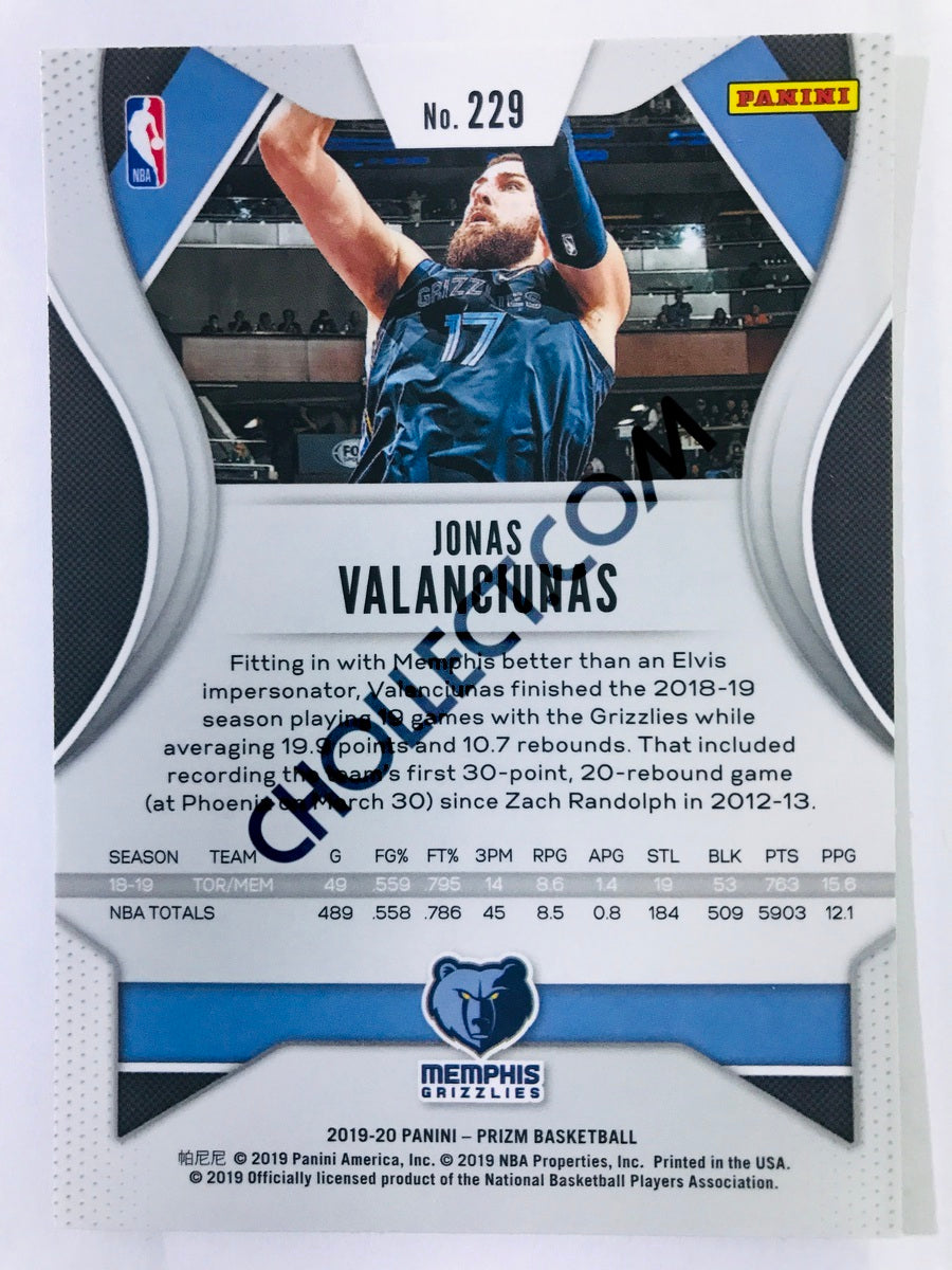 Jonas Valanciunas - Memphis Grizzlies 2019-20 Panini Prizm #229