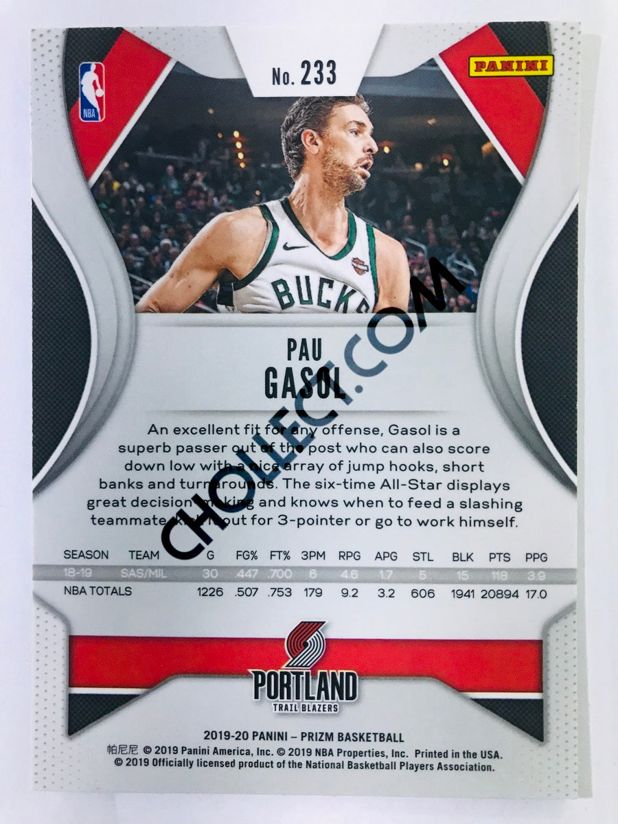 Pau Gasol - Portland Trail Blazers 2019-20 Panini Prizm #233