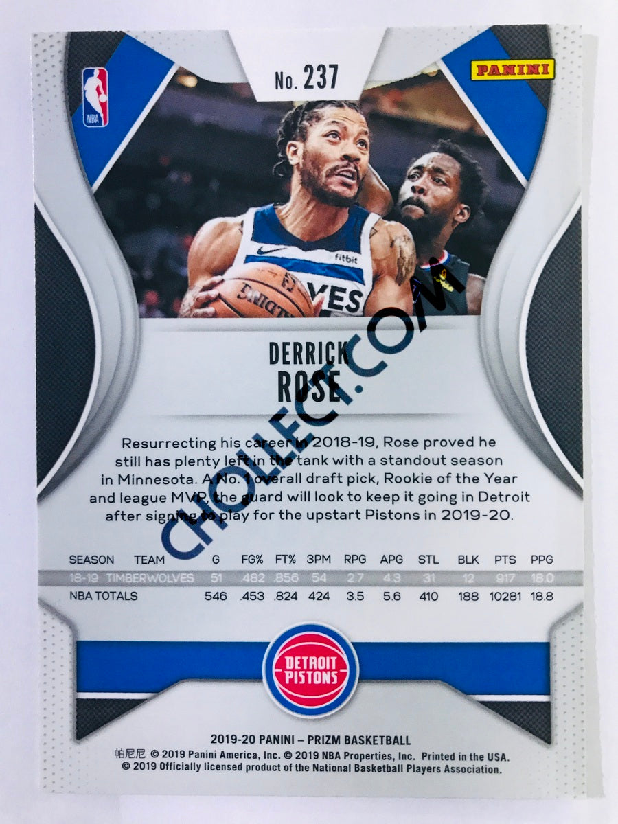 Derrick Rose - Detroit Pistons 2019-20 Panini Prizm #237