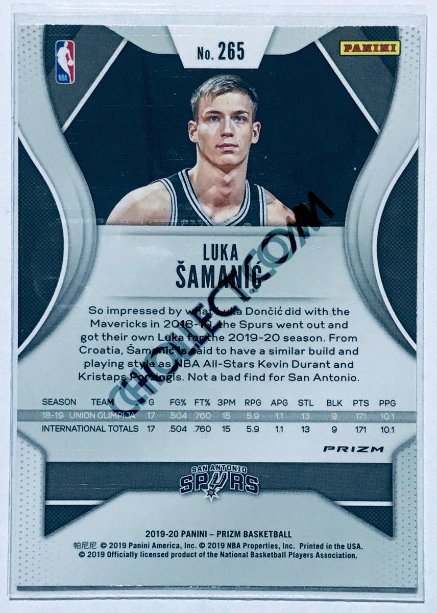 Luka Samanic - San Antonio Spurs 2019-20 Panini Prizm RC Rookie Silver Prizm #265