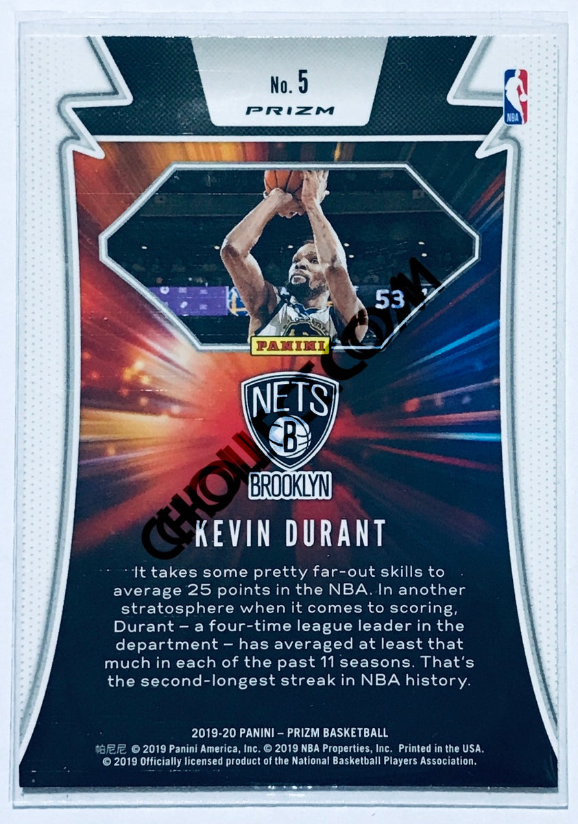 Kevin Durant - Brooklyn Nets 2019-20 Panini Prizm Far Out Insert Disco Parallel #5