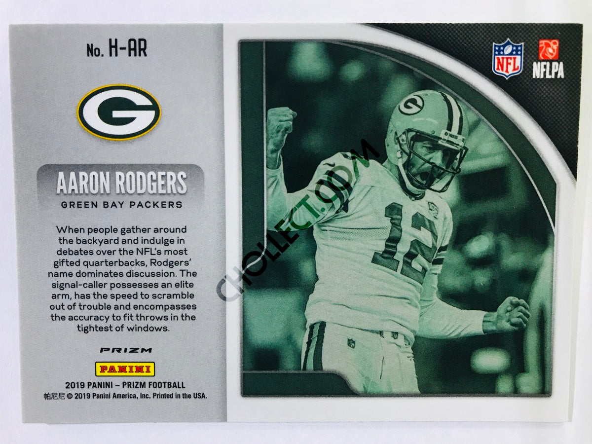 Aaron Rodgers - Green Bay Packers 2019-20 Panini Prizm Hype Insert Green Parallel #4