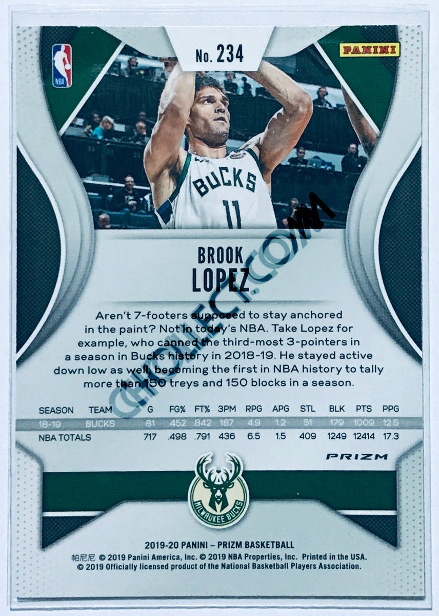 Brook Lopez - Milwaukee Bucks 2019-20 Panini Prizm Hyper Parallel #234