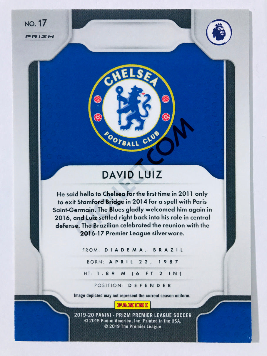 David Luiz - Chelsea FC 2019-20 Panini Prizm Premier League Silver Parallel #17