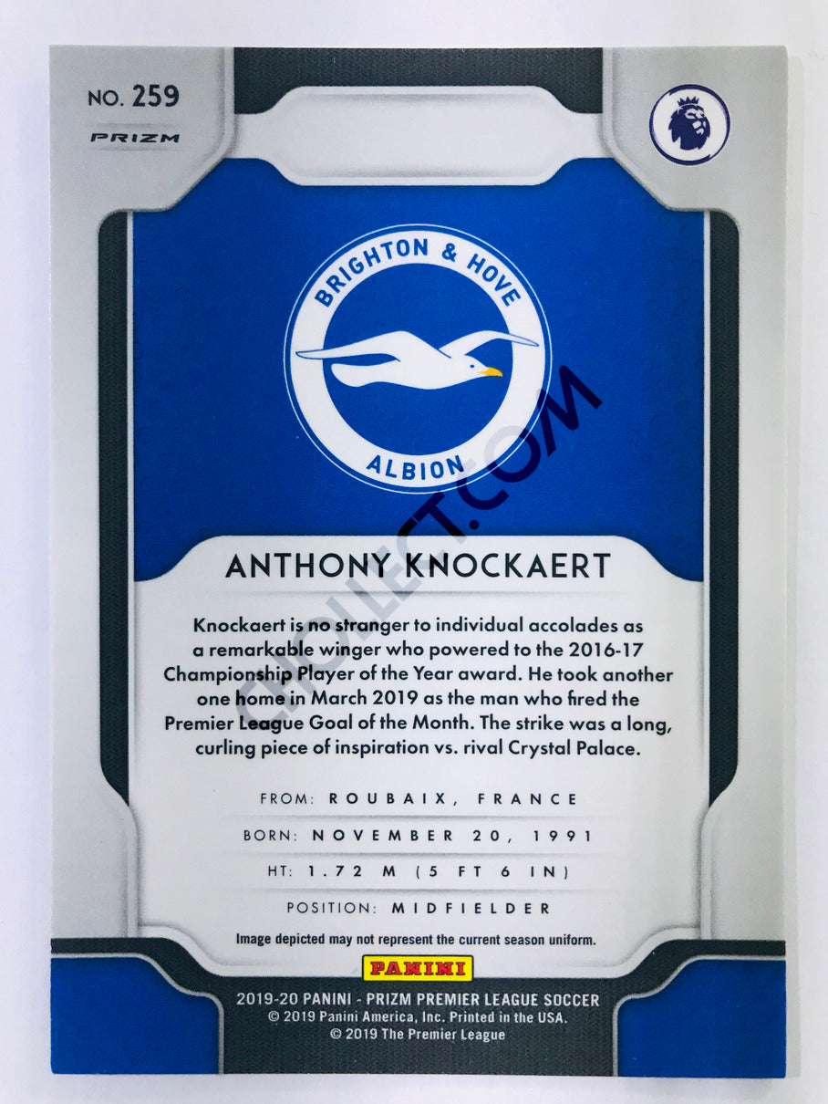 Anthony Knockaert - Brighton & Hove Albion 2019-20 Panini Prizm Premier League Silver Parallel #259