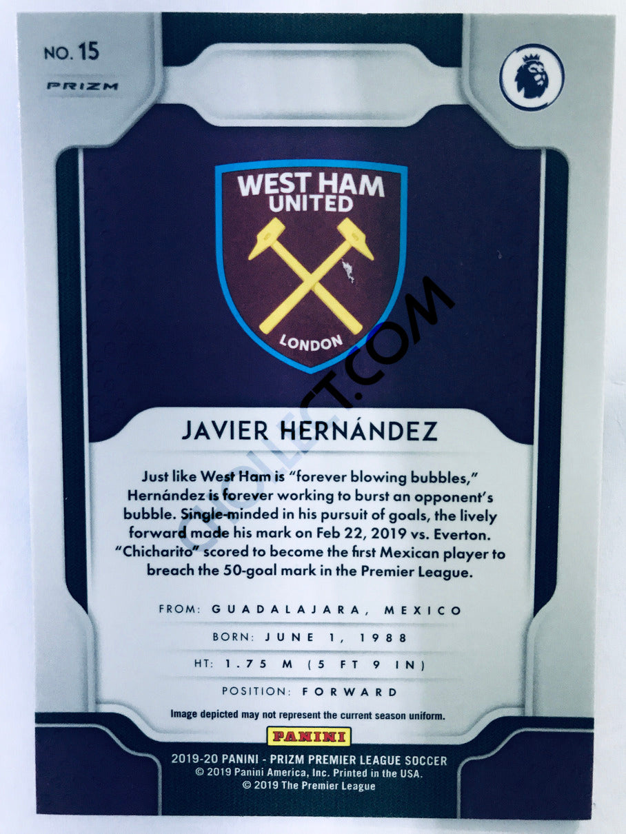 Javier Hernandez - West Ham United 2019-20 Panini Prizm Premier League Multicolor Parallel #15