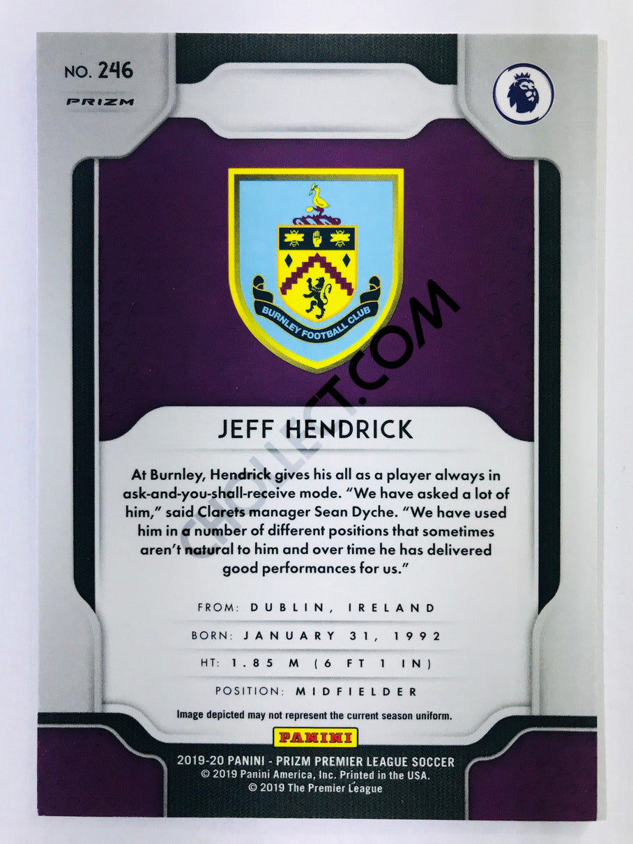 Jeff Hendrick - Burnley 2019-20 Panini Prizm Premier League Multicolor Parallel #246