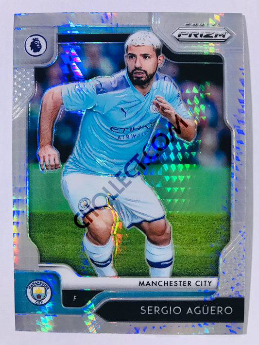 Sergio Aguero - Manchester City 2019-20 Panini Prizm Premier League Hyper Parallel #166