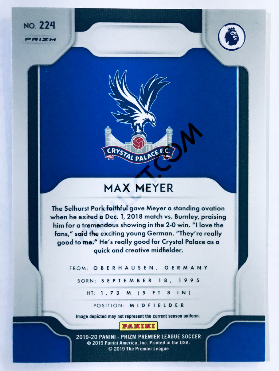 Max Meyer - Crystal Palace 2019-20 Panini Prizm Premier League  Hyper Parallel #224