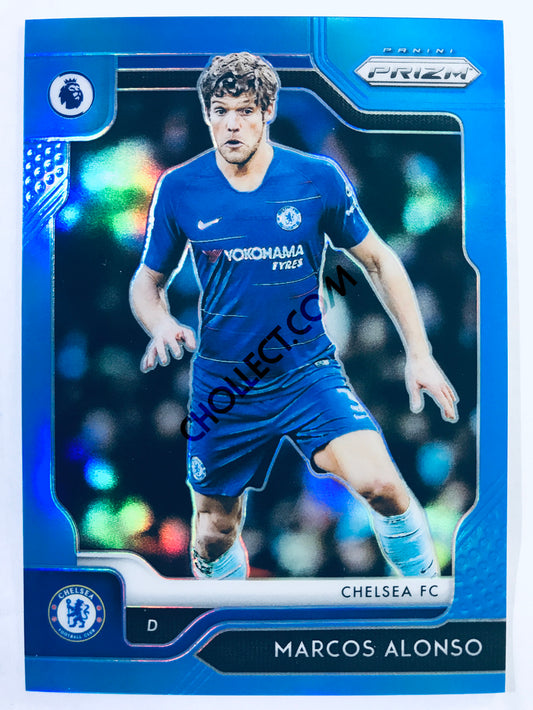 Marcos Alonso - Chelsea FC 2019-20 Panini Prizm Premier League #20 Blue Parallel /199