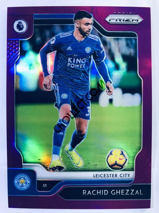 Rachid Ghezzal - Leicester City 2019-20 Panini Prizm Premier League #79 Purple Parallel /99