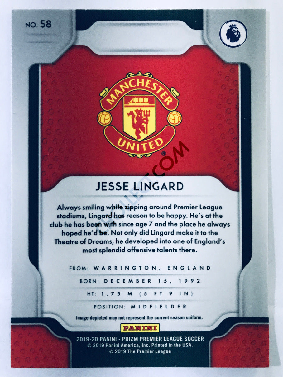 Jesse Lingard - Manchester United 2019-20 Panini Prizm Premier League #58